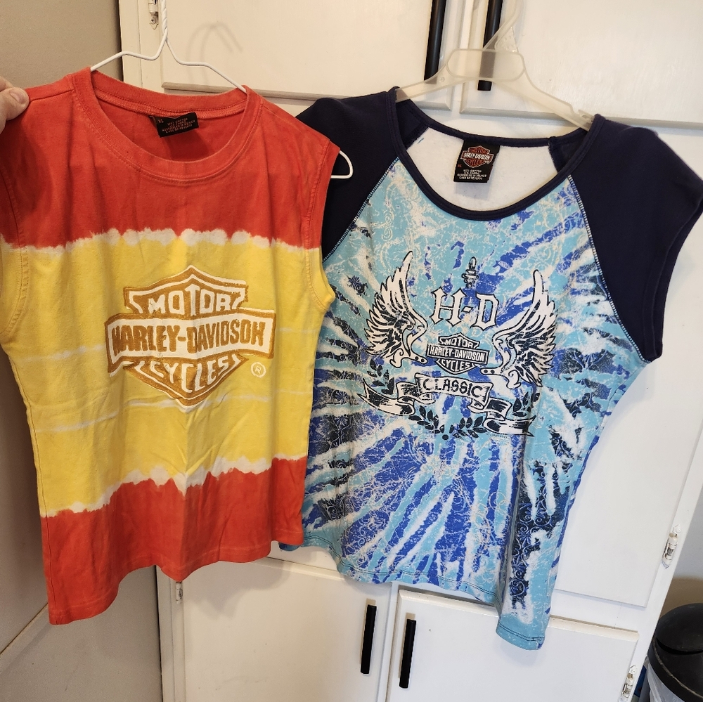 Harley Davidson Sleeveless Tops Set of 2 Womens Size XL